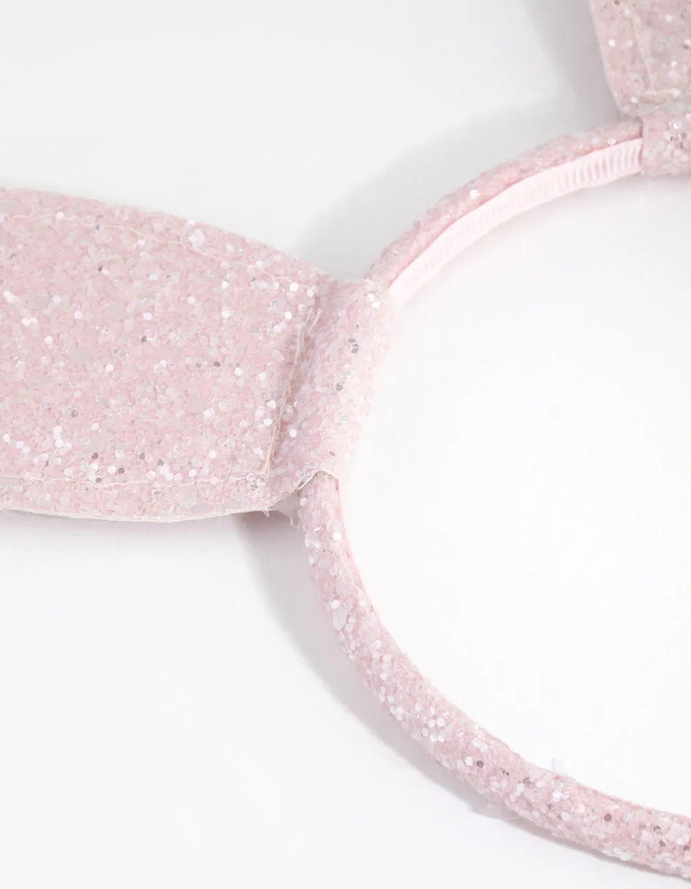 Kids Fabric Glitter Bunny Ear Headband