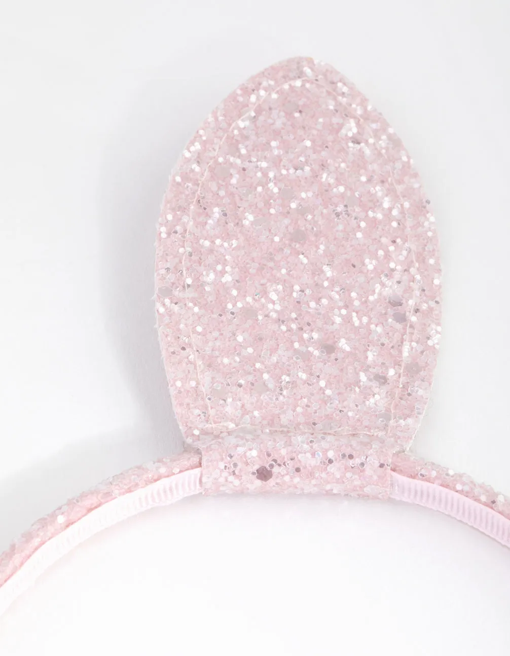 Kids Fabric Glitter Bunny Ear Headband