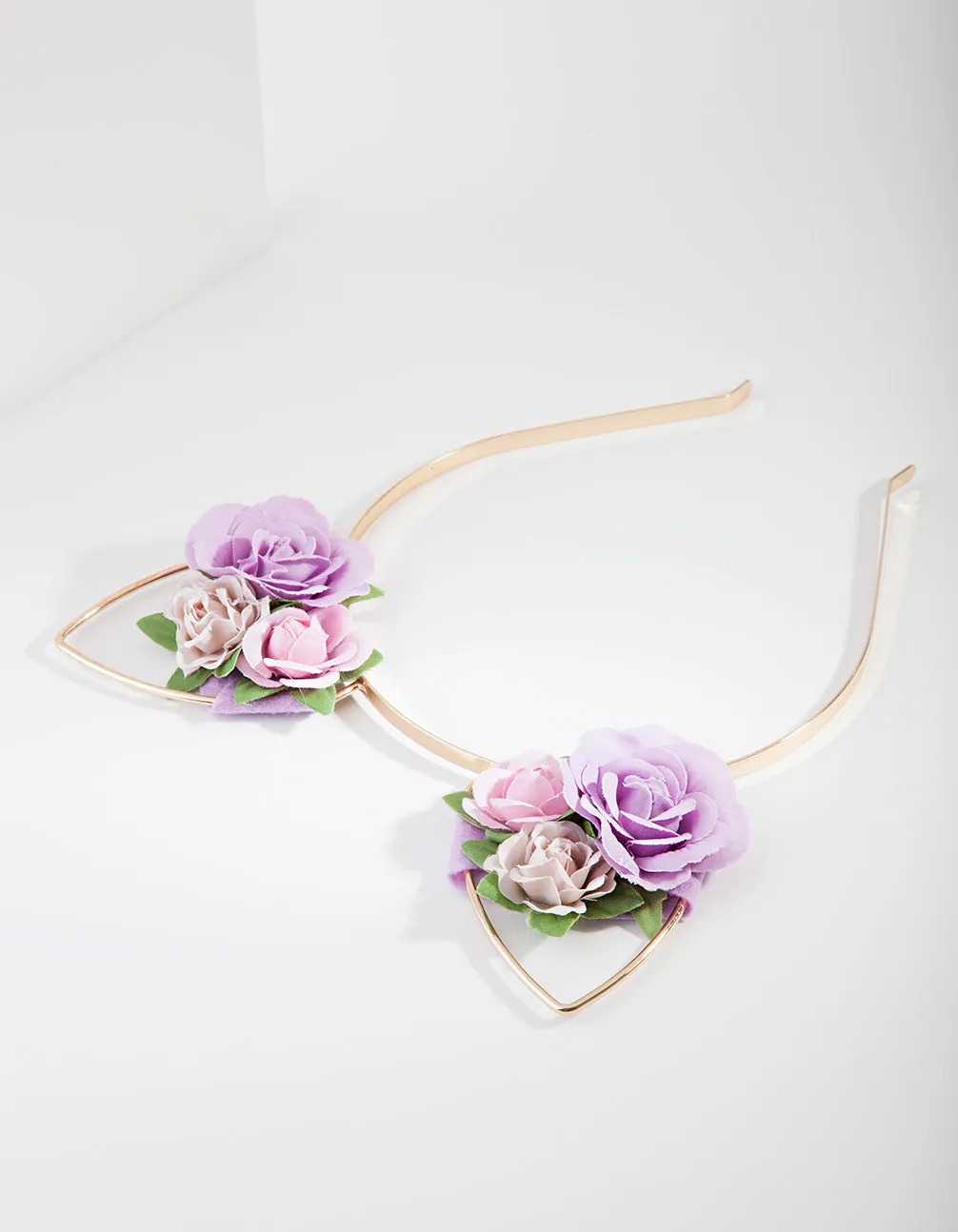 Kids Flower Cat Ear Headband