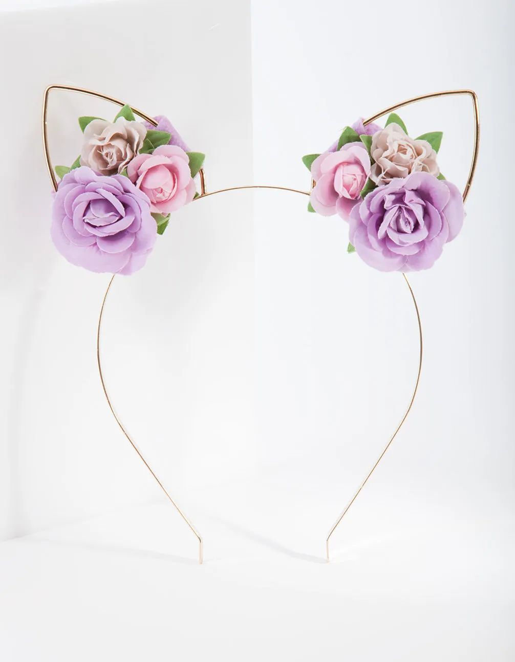 Kids Flower Cat Ear Headband