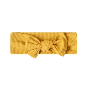 Kiin Baby Bamboo Stretch Bow Headband - Mustard