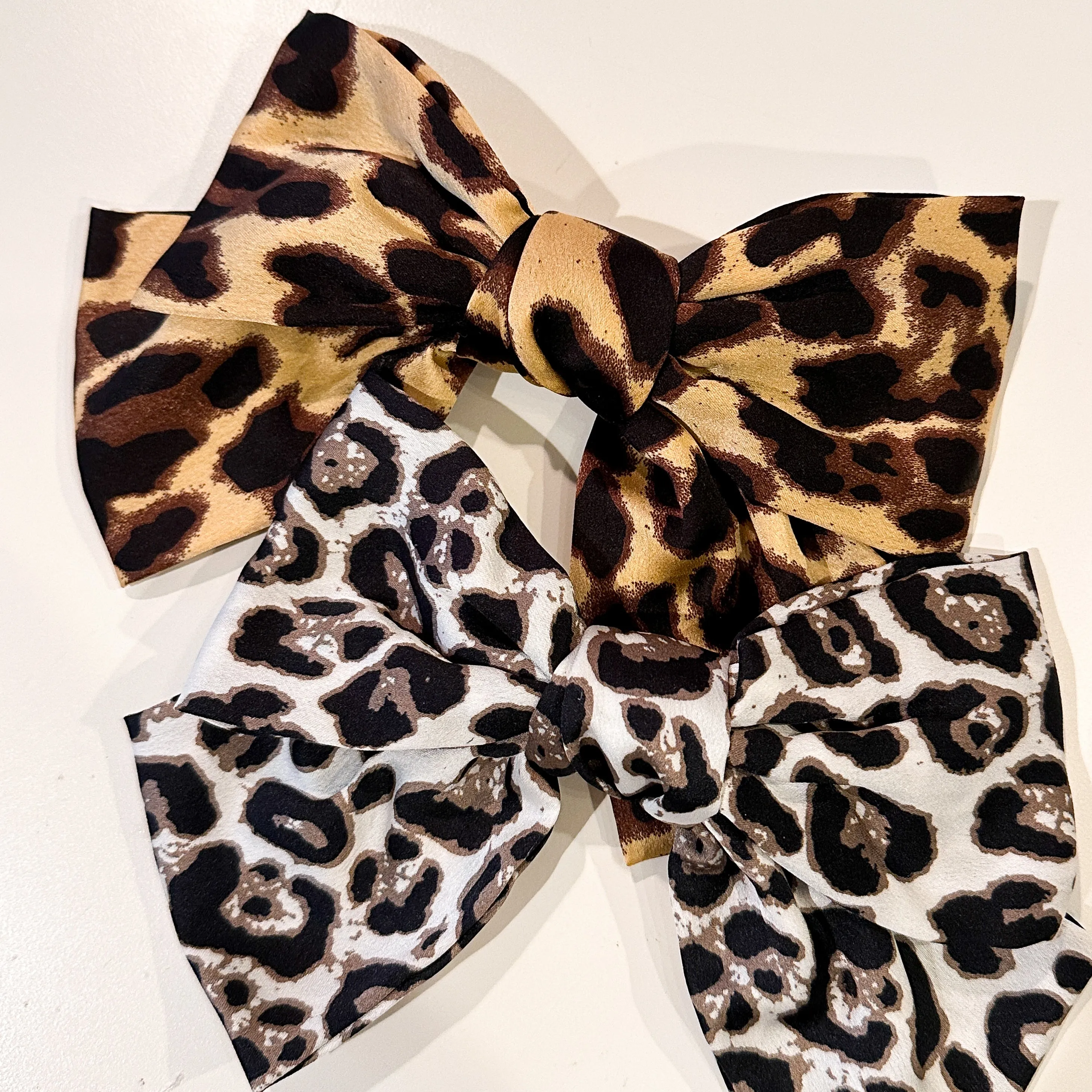 Leopard Print Hair Bow- Barrette