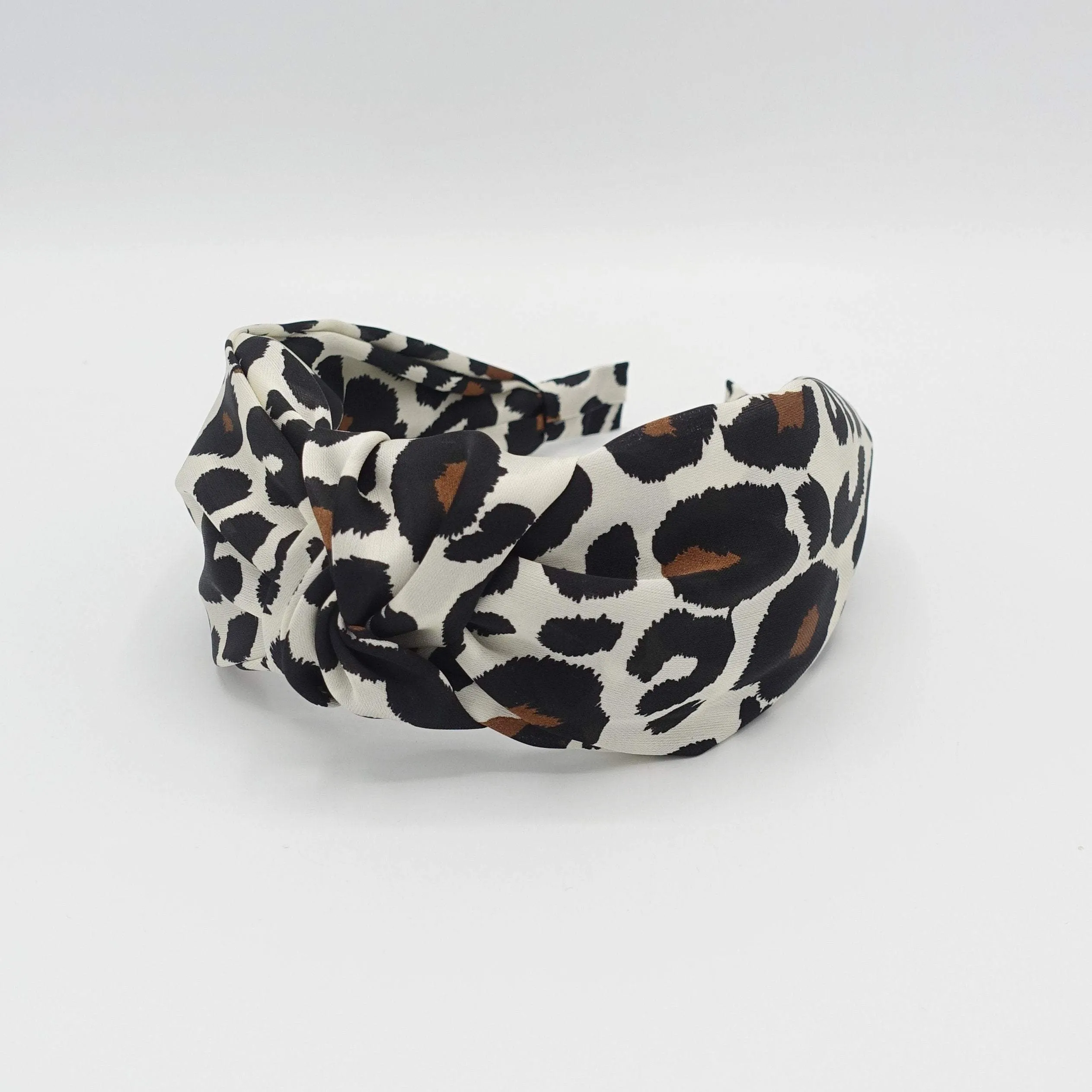 leopard top knot headband animal print hairband for women