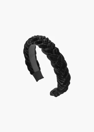 Lori Headband in Velvet -- Black