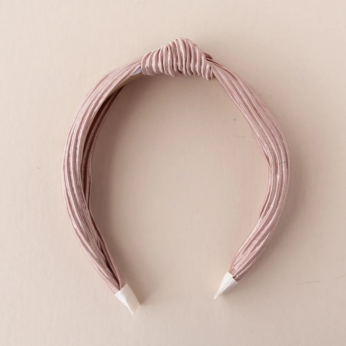 Mauve Plisse | Knotted Headband