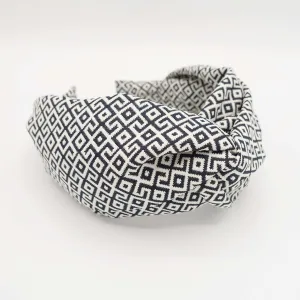 maze jacquard cross headband stylish woman hairband