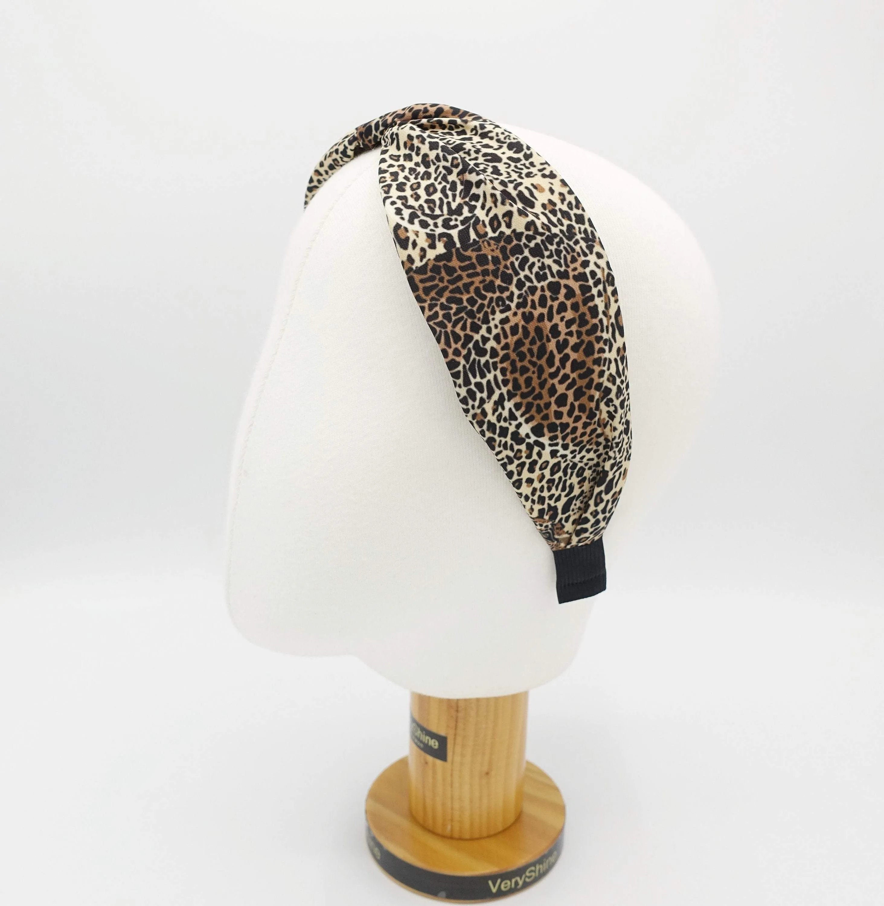 modified leopard print headband animal print cross hairband for women