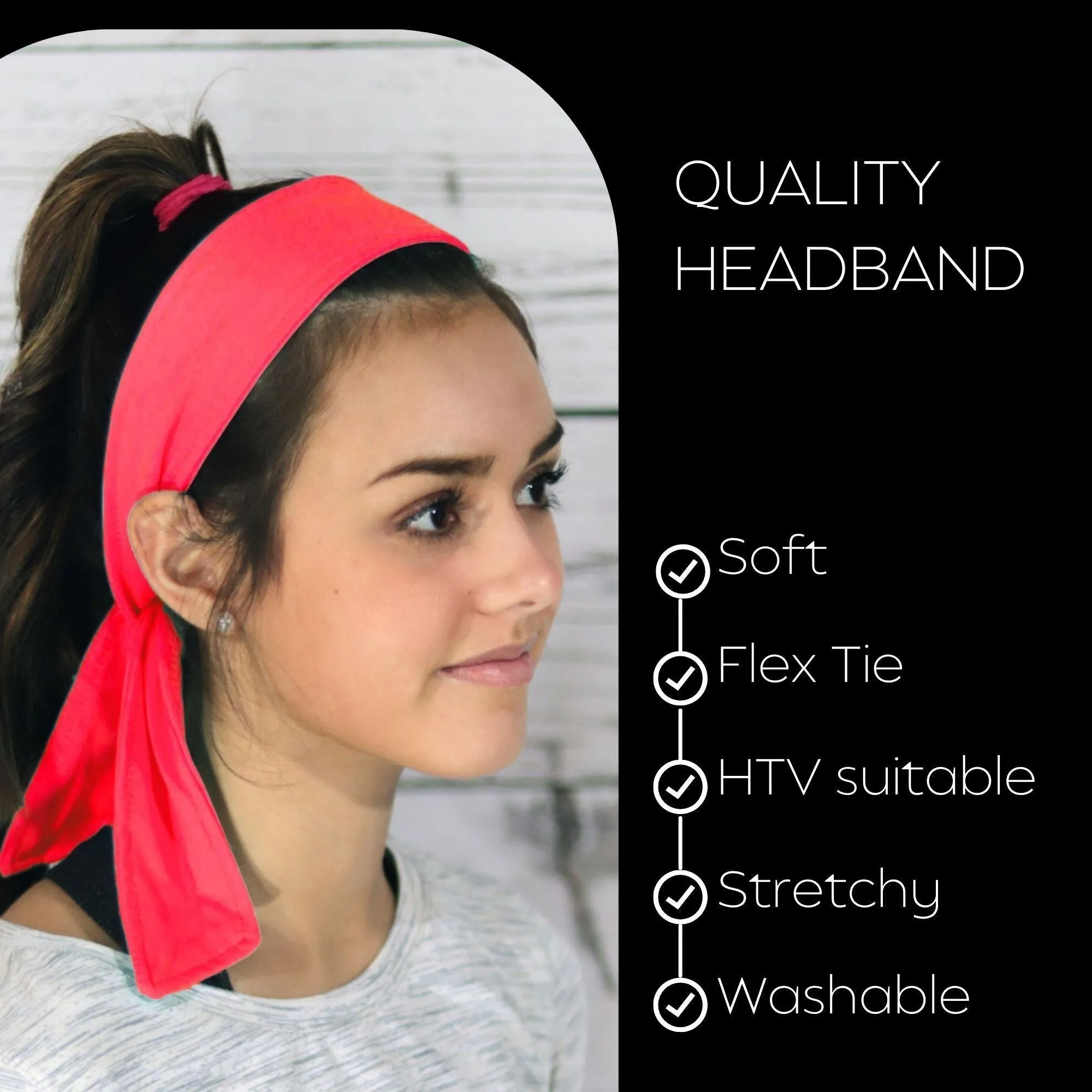 Neon Pink Tie Headband