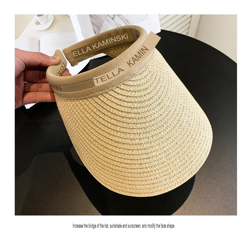 New Style Big Brim Sun Hat Internet Celebrity Sports Headband Sun Protection Hat Cute Women's Empty Top Hat