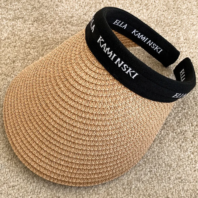 New Style Big Brim Sun Hat Internet Celebrity Sports Headband Sun Protection Hat Cute Women's Empty Top Hat