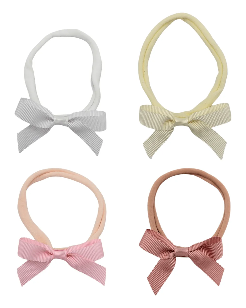 Pack Of 4 - 2.5 inch Dainty Bow Headbands