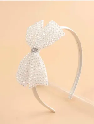 Pearl-Studded Bow Headband