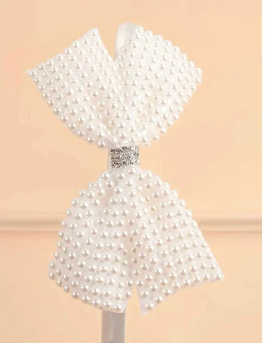 Pearl-Studded Bow Headband