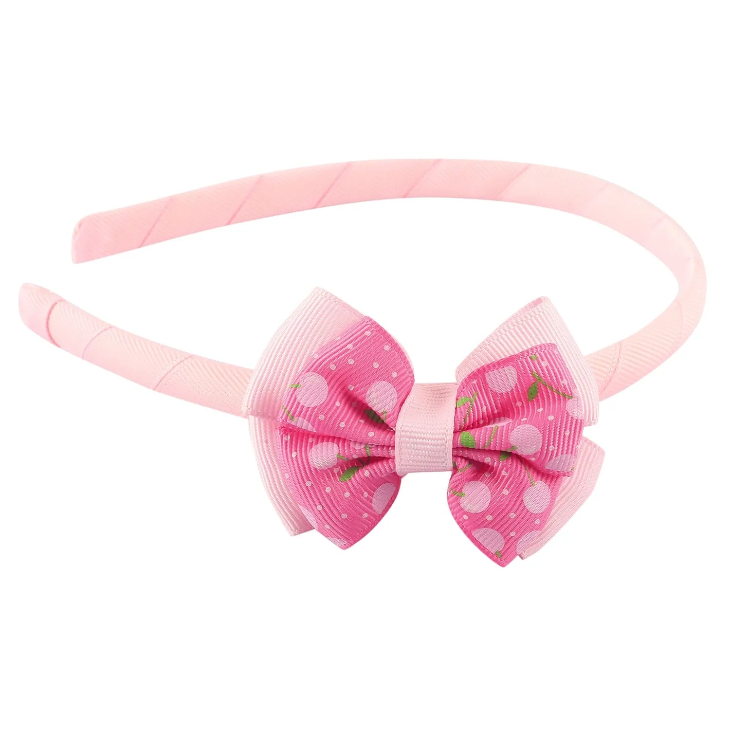 Polka Dot Pink Headband Set