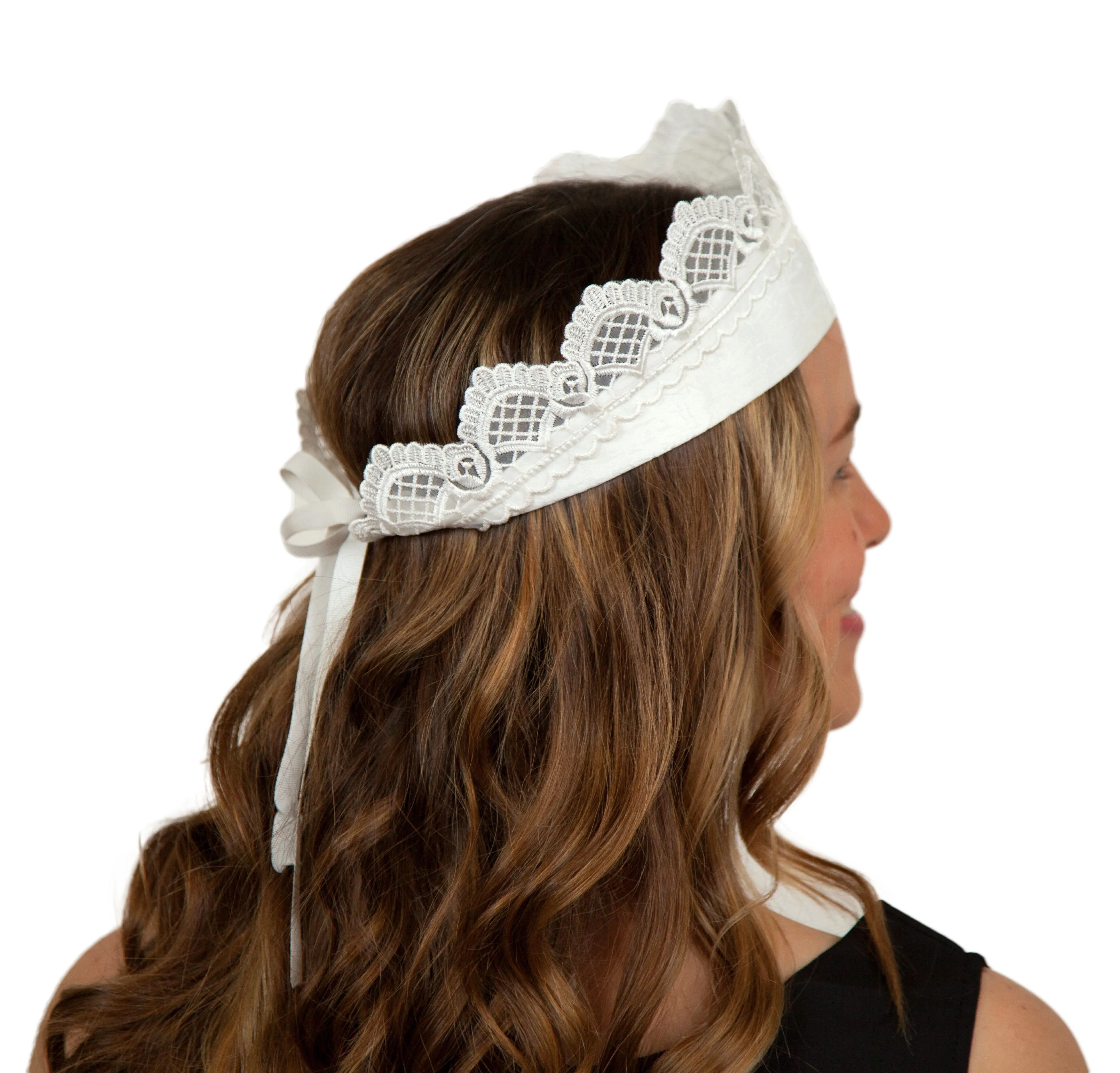 "Maid Costume" White Lace Headband and Small Lace Apron Costume Set