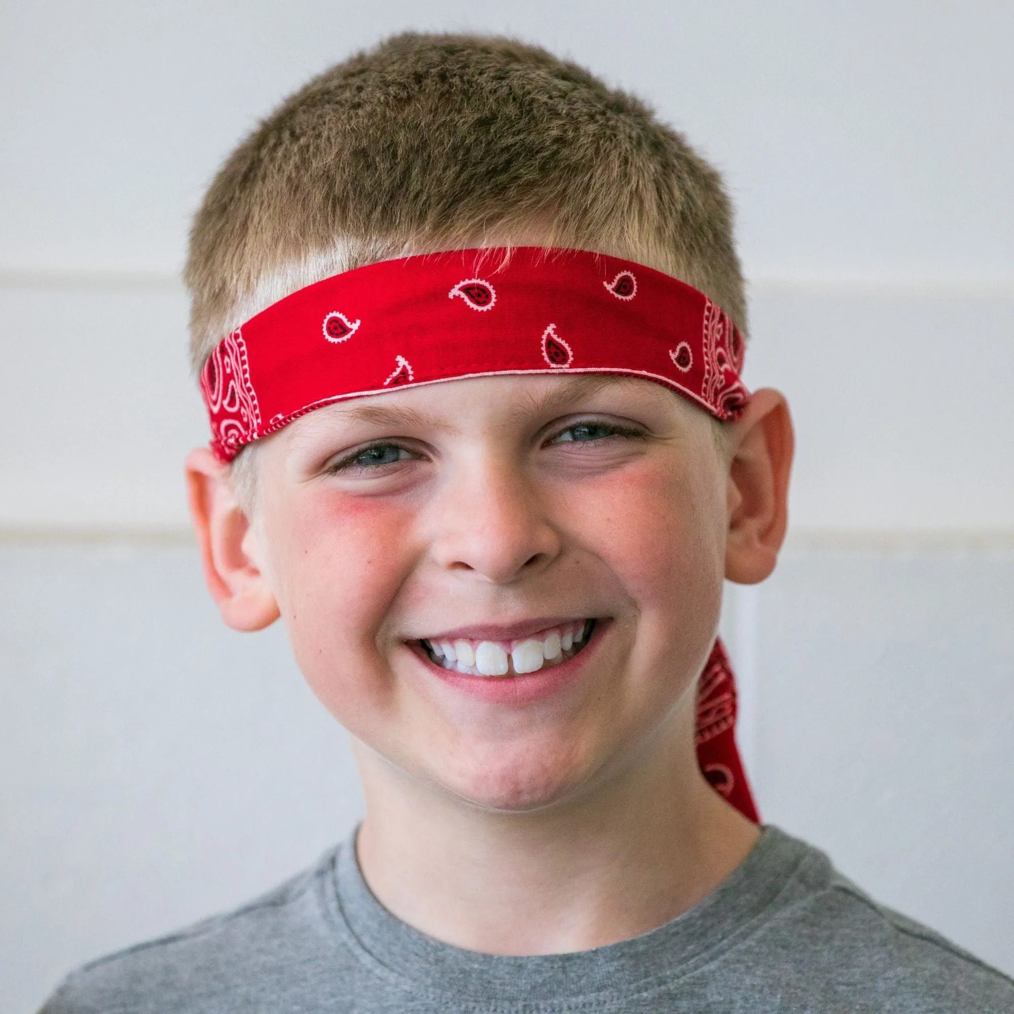 Red Bandana Tie Headband