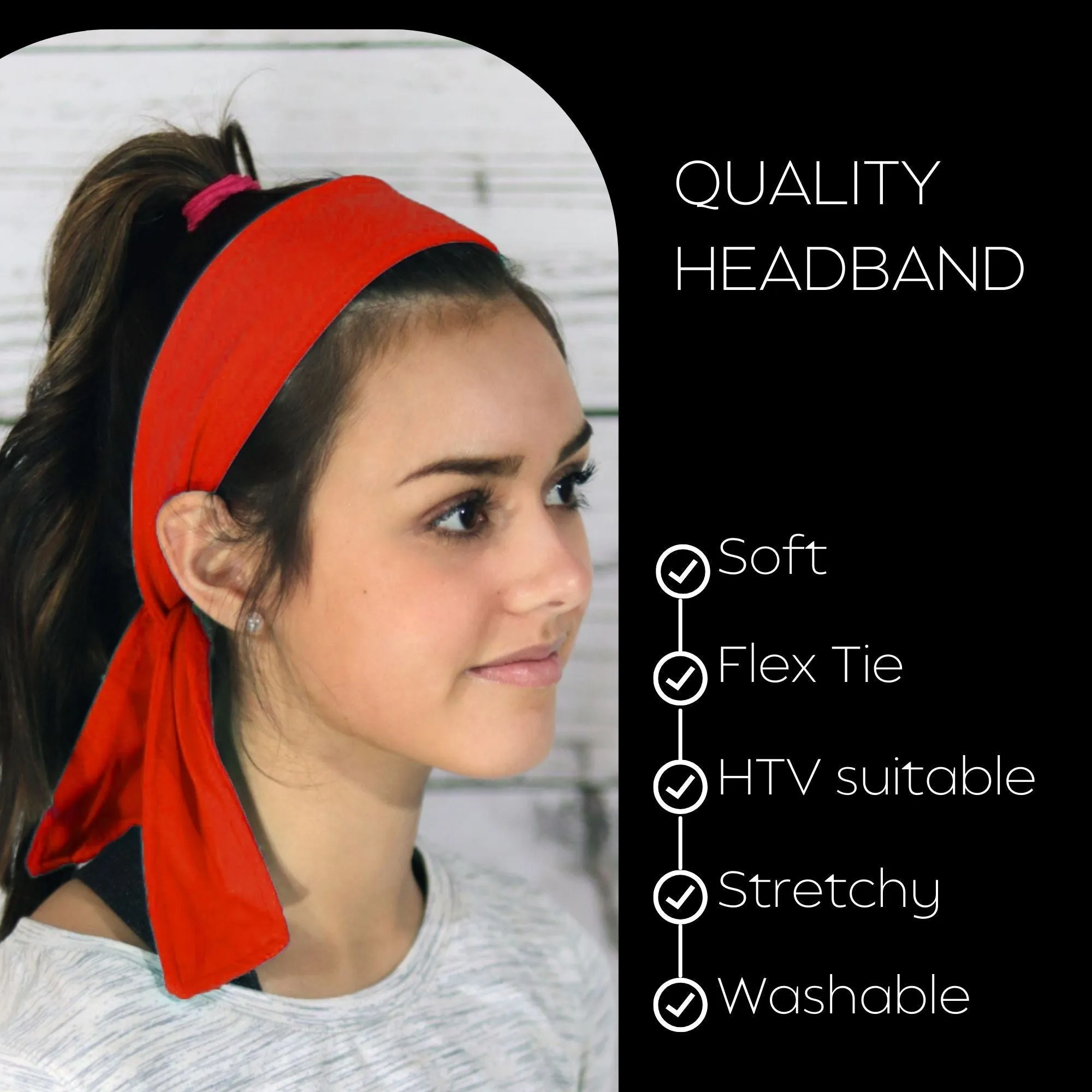 Red Tie Headbands - 12 Pack