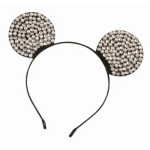 Rhinestone & Pearl Mouse Ears Headband