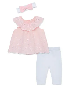 Rose Eyelet Woven Set (12M-24M)