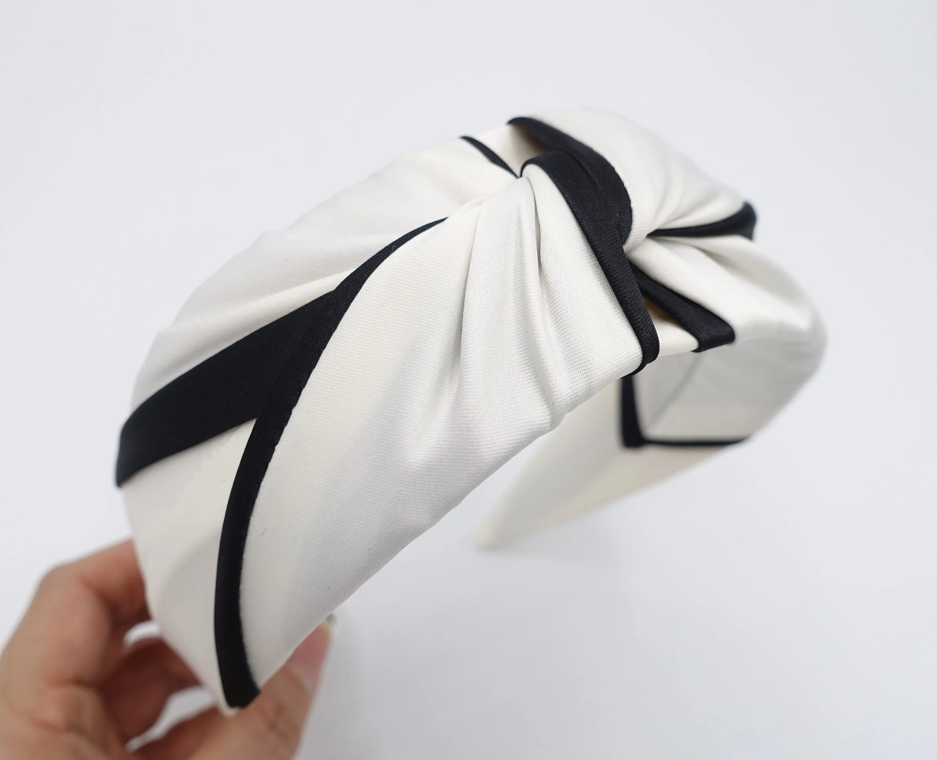 satin headband, cross twist headband for women