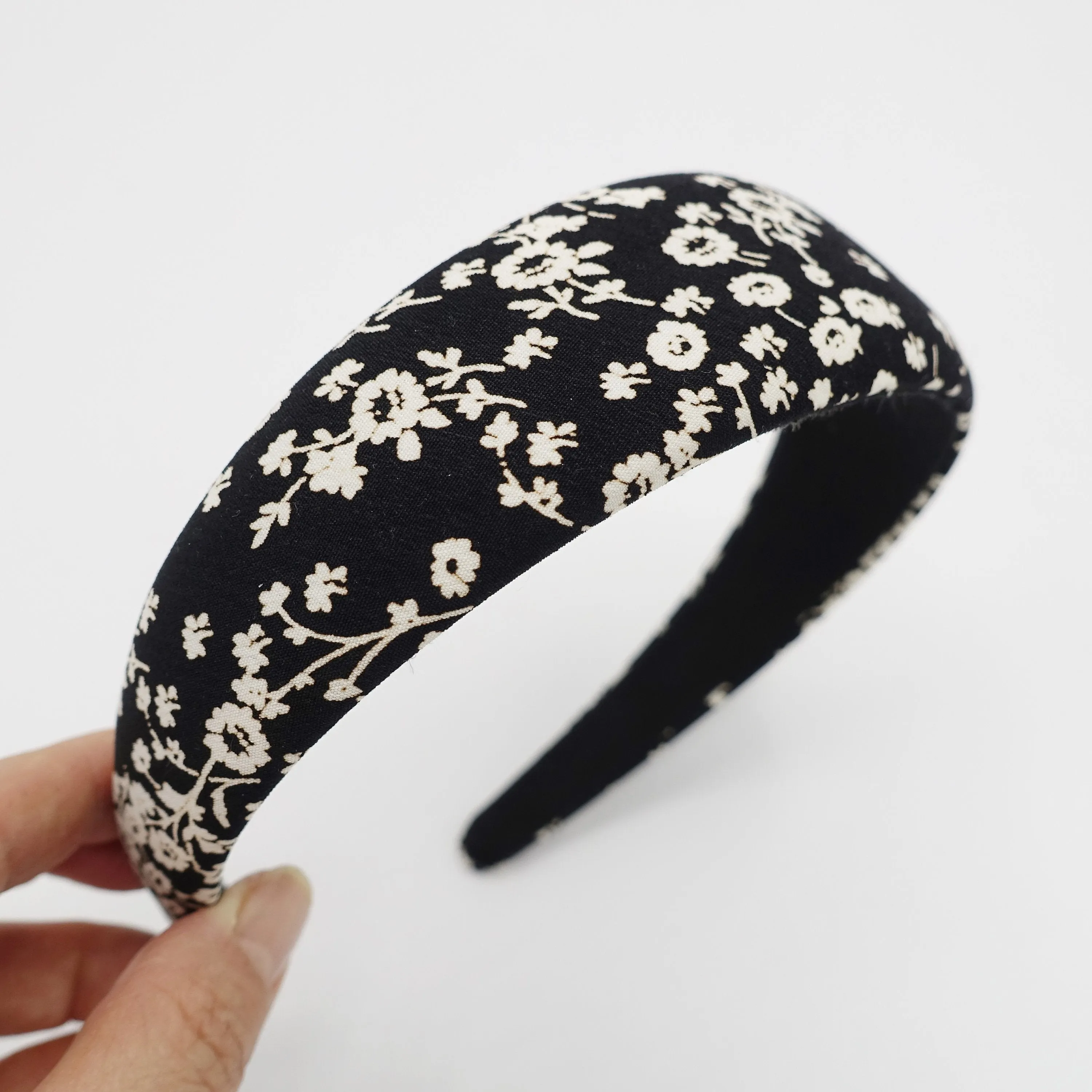 simplified floral headband padded casual hairband for women