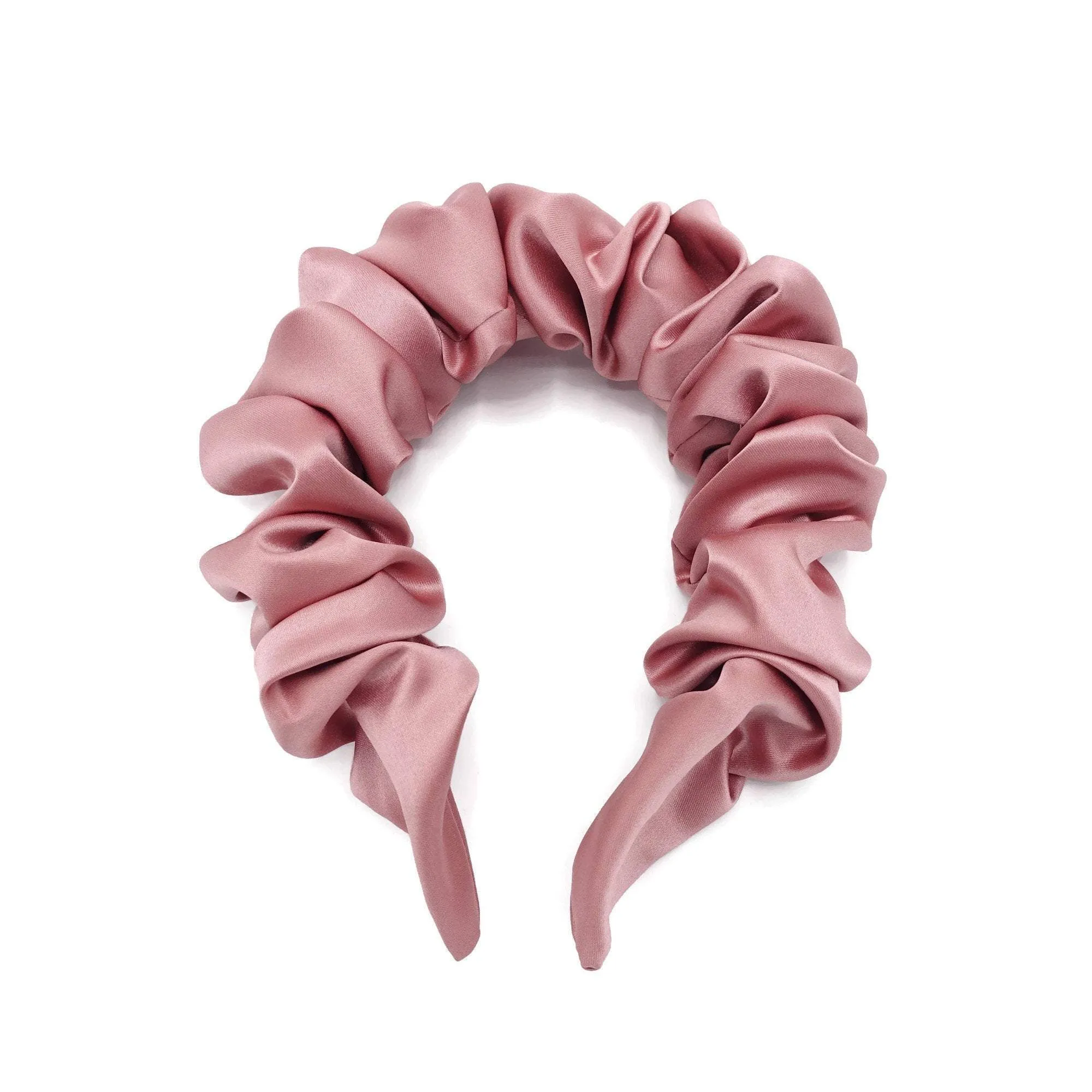 solid satin volume wave headband stylish hairband women hair accessories