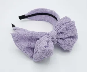 Spring headband bumpy bow knot hairband for women