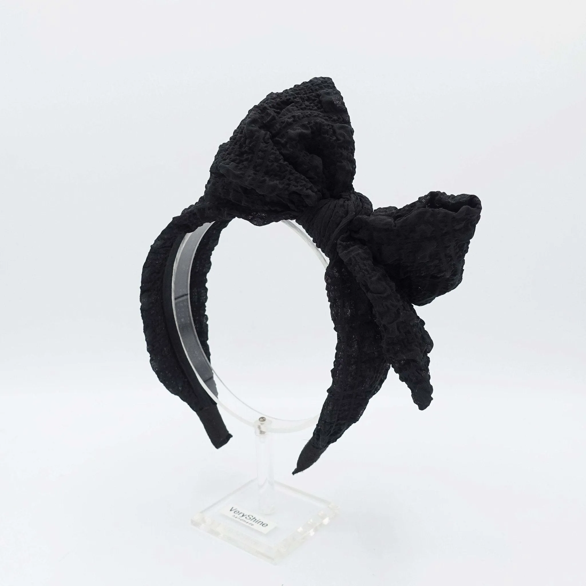 Spring headband bumpy bow knot hairband for women