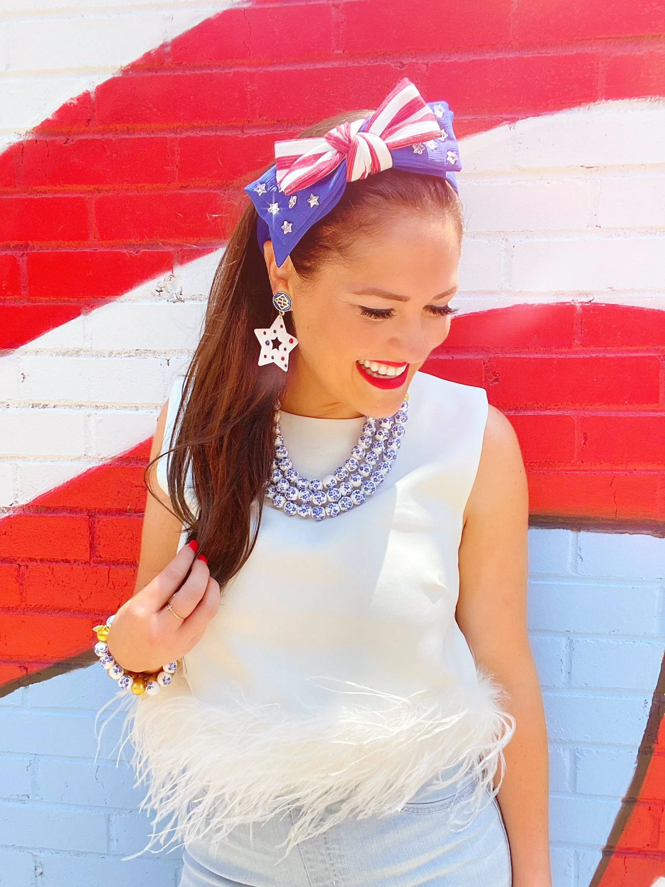 Stars and Stripes Bow Headband [Brianna Cannon]