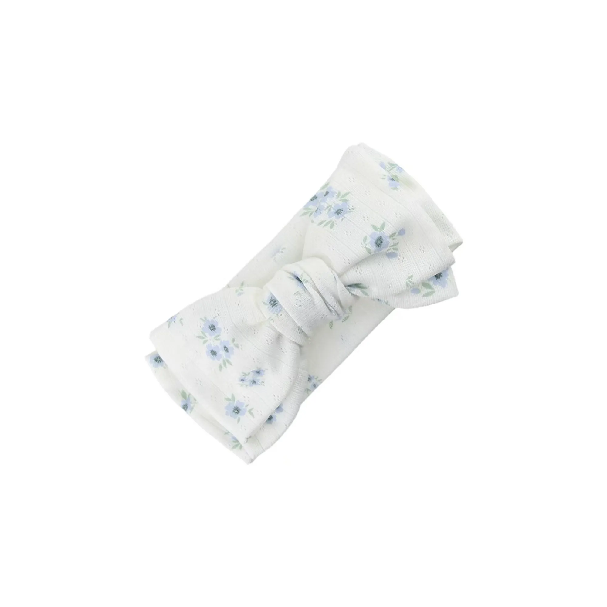 Sweet Eyelet Baby Headband in Bluebell