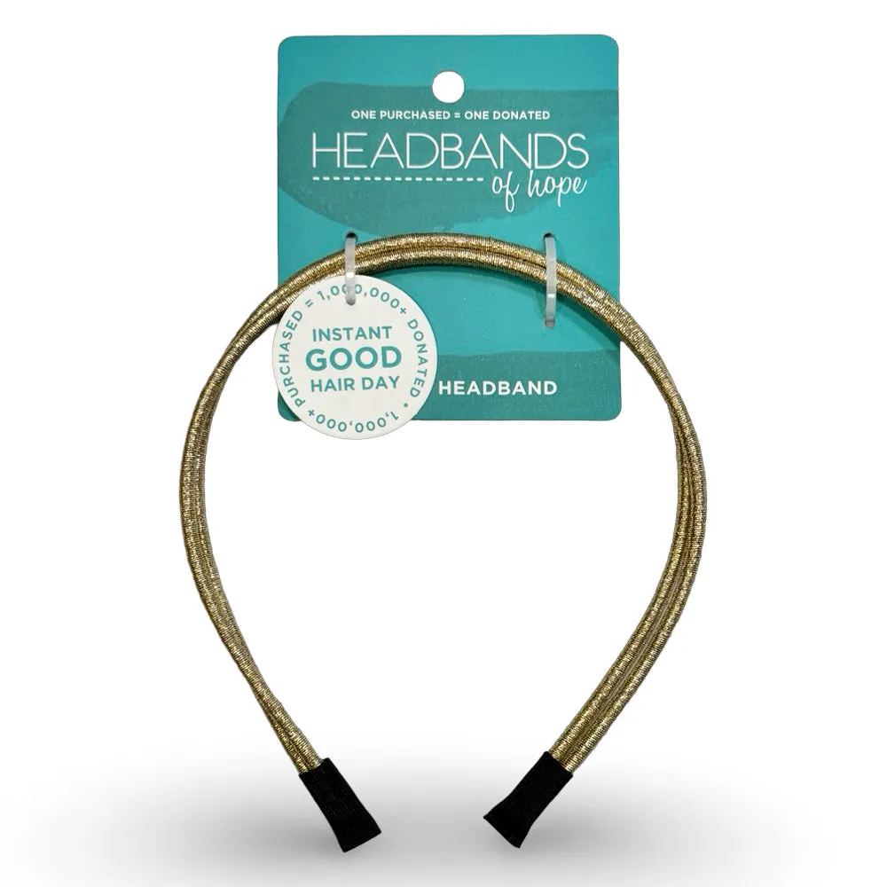 Thin Double Headband - Gold