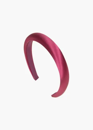 Tori Headband in Satin -- Mulberry