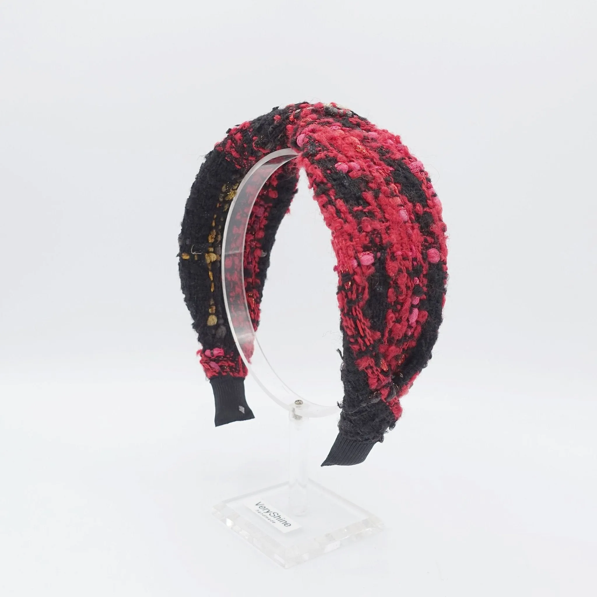 tweed rough headband twist inter hair accessory for women