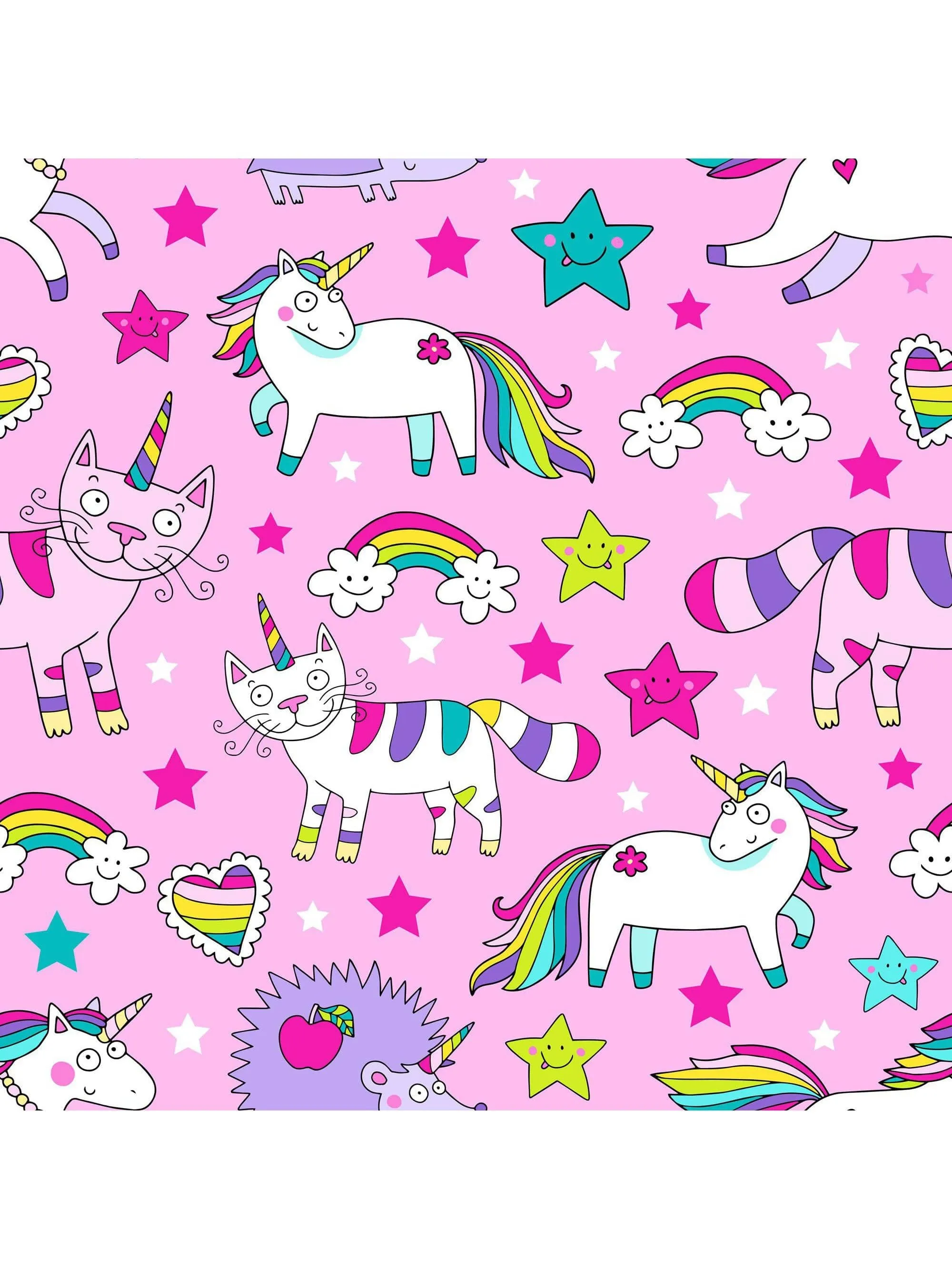 Unicorns and Unicats Wide Stretchy Headband