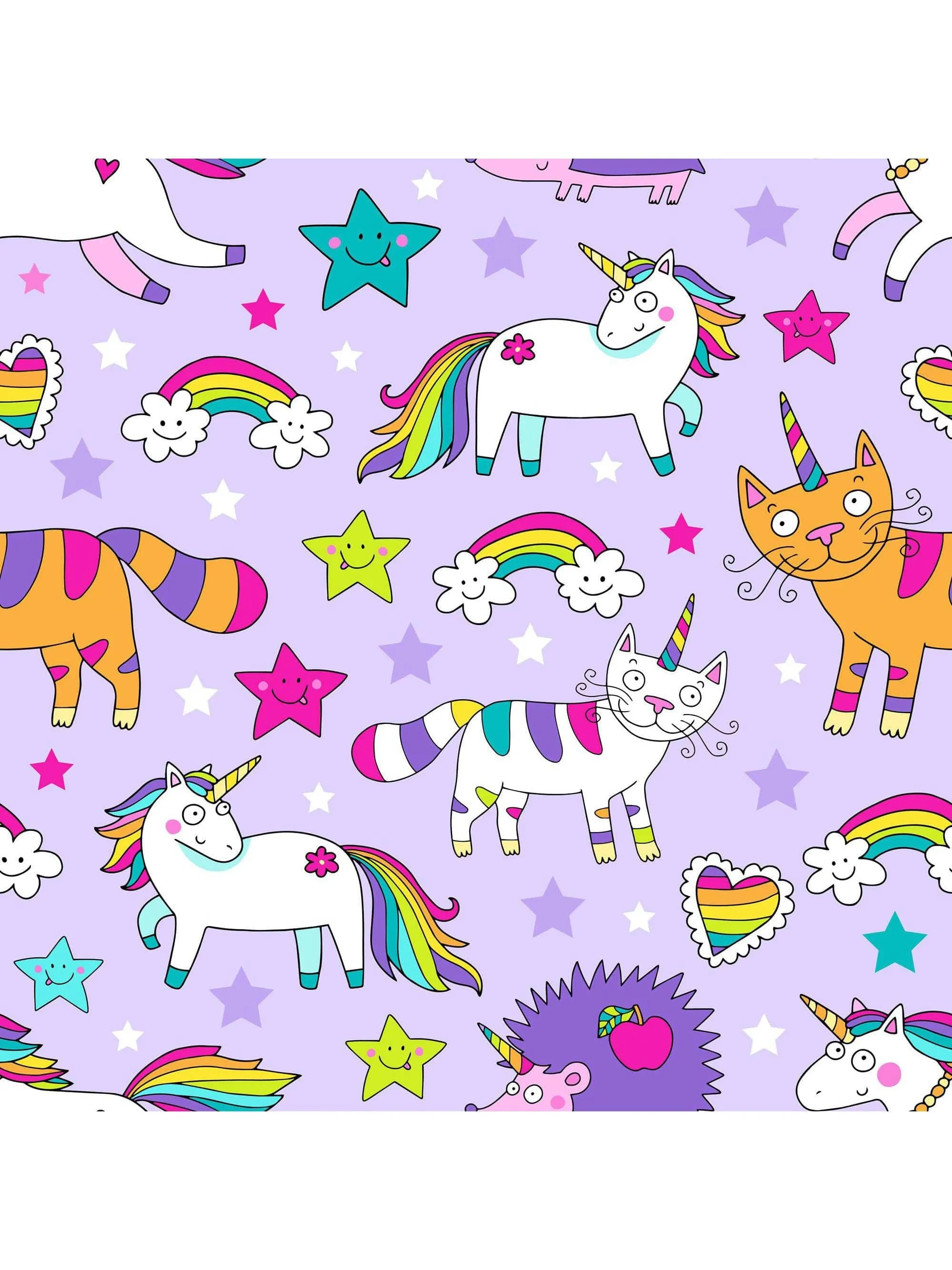 Unicorns and Unicats Wide Stretchy Headband