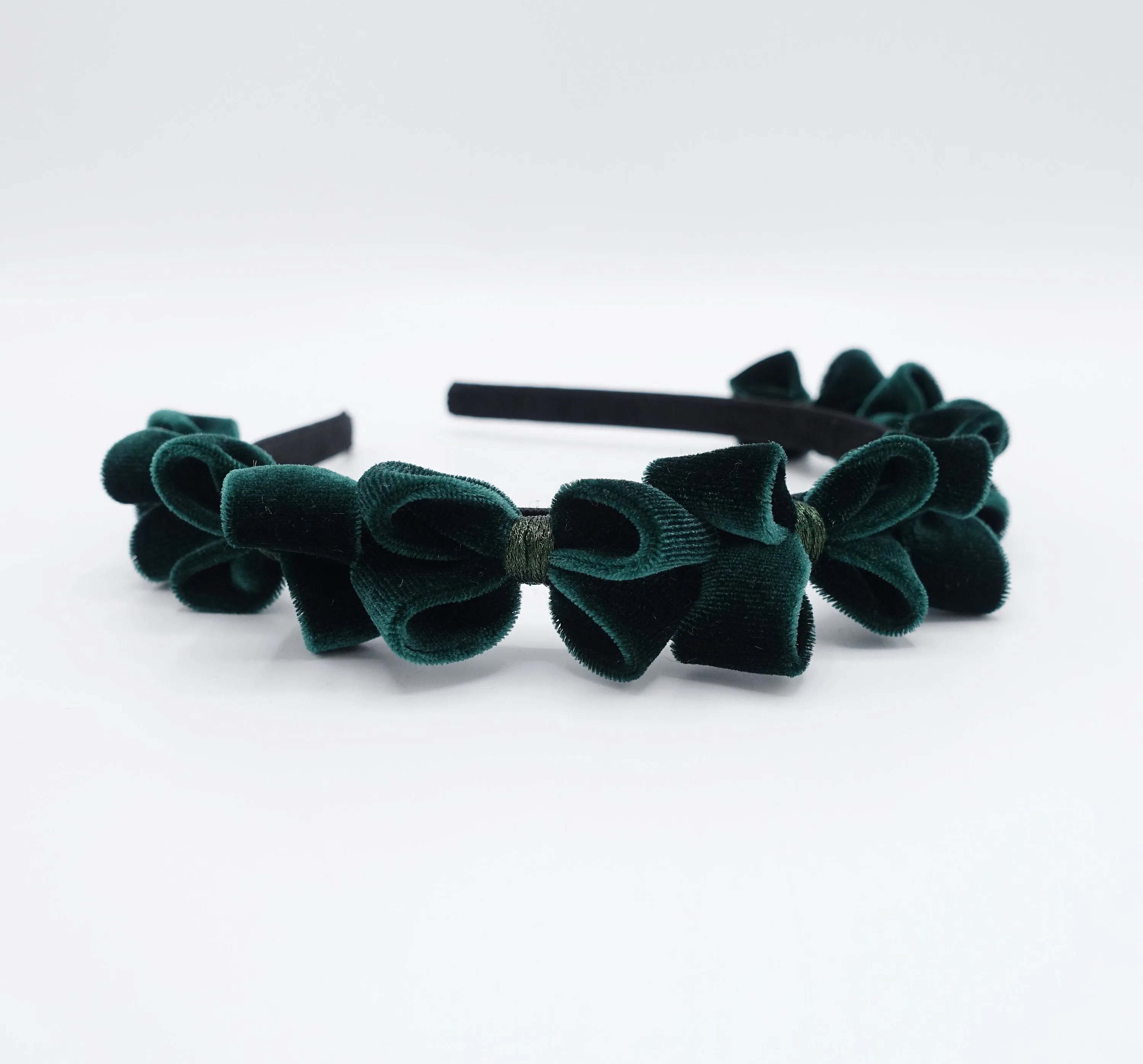 velvet bow headband, tiny bow embellished headband for women