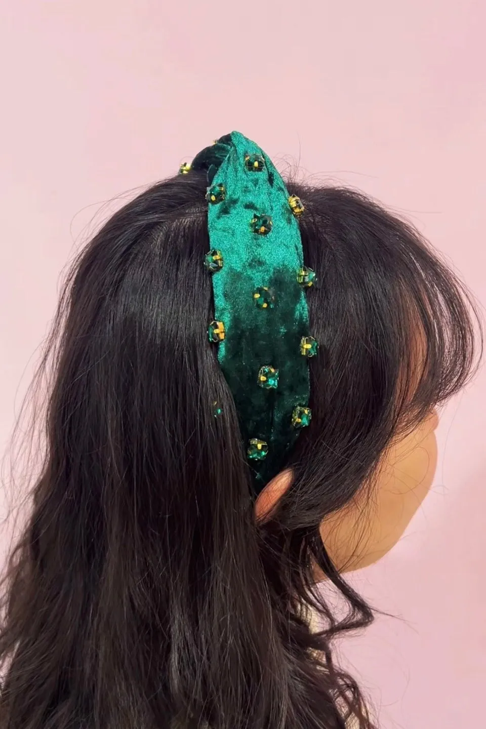 Velvet Crystal Beaded Headband