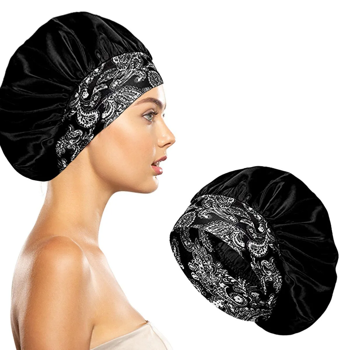 Women's Silky Satin Head Scarf Hair Wrap Cap Hat Headband Sleeping Bonnet