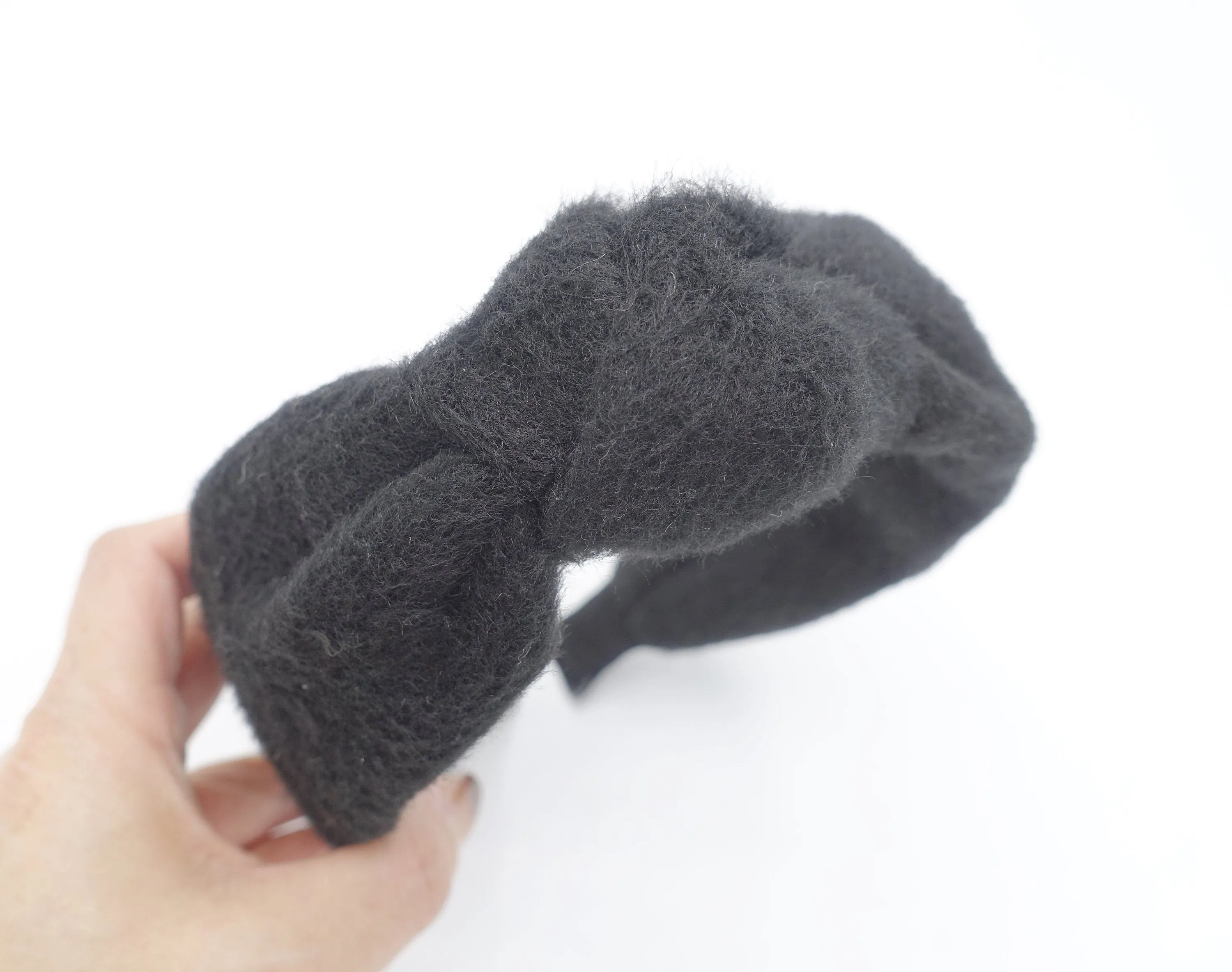 wool knot headband Winter fur fashion lambswool hairband women hair accessory