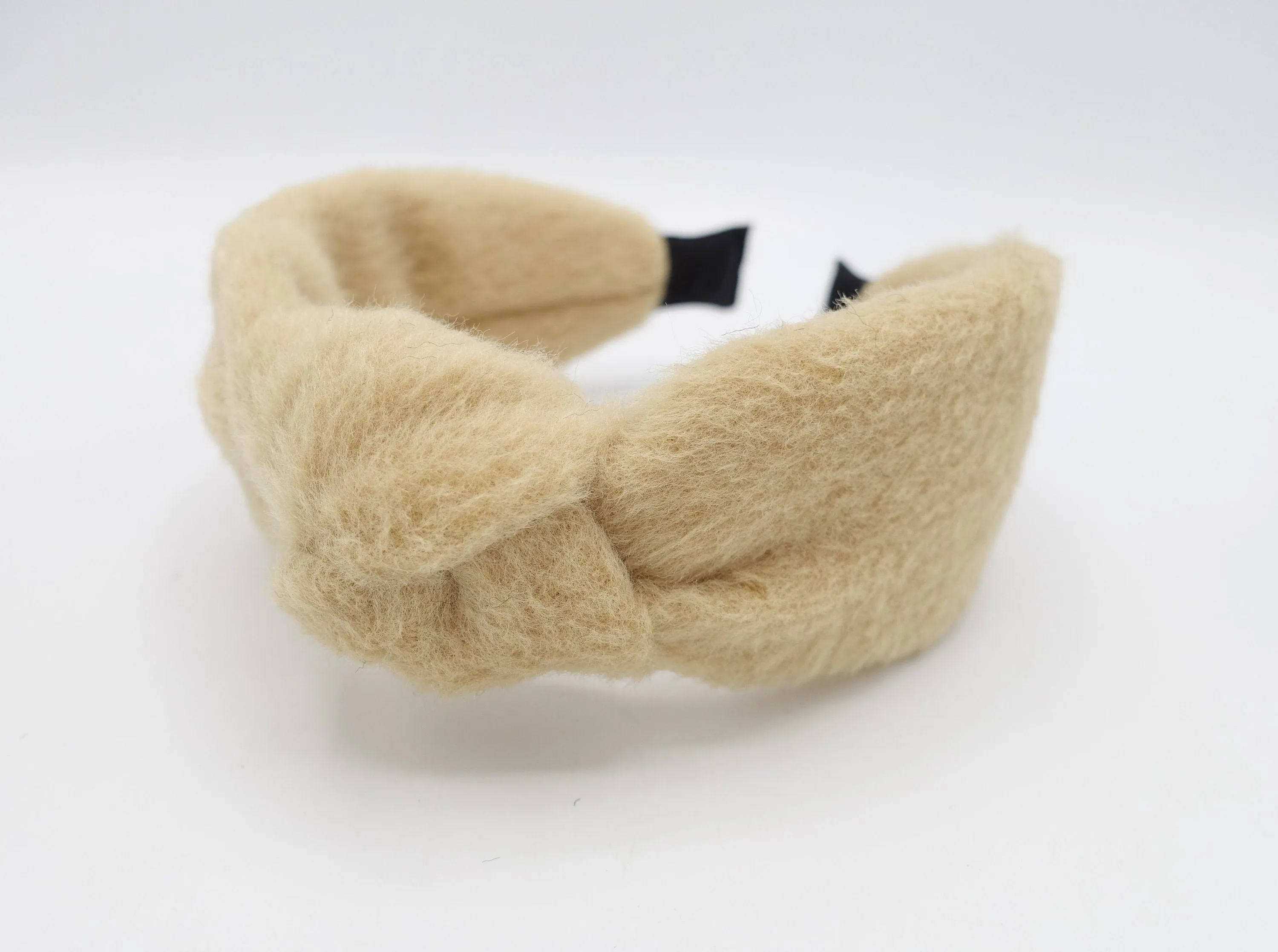 wool knot headband Winter fur fashion lambswool hairband women hair accessory