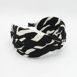 zebra print cross headband stylish hairband for women