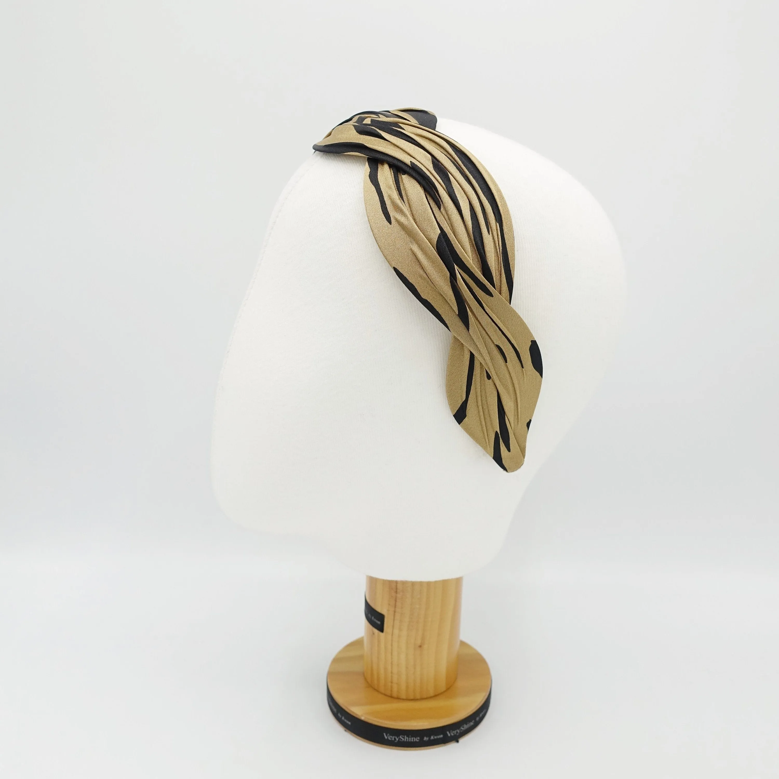 zebra satin wave headband stylish woman hairband