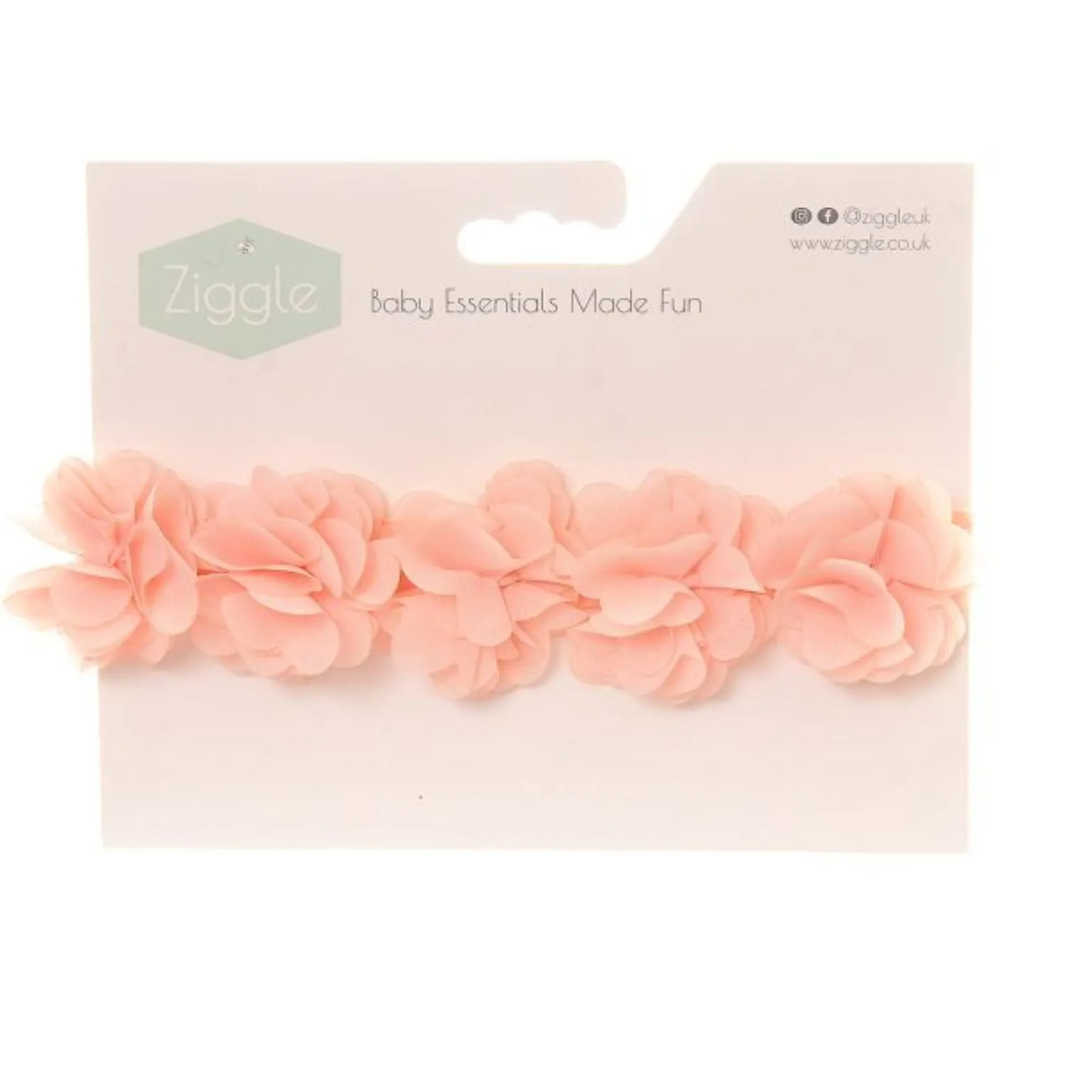 Ziggle Baby White Christening Headband